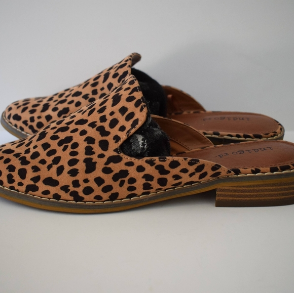 Indigo Shoes - Indigo Rd Hayze Cheetah Print Mules Clogs Shoes Womens 7.5 M Low Block Heel